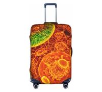 LEVNDIEJ Adherent Eukaryotic Cells Seen Through A Microscop Print Suitcase Covers For Luggage Elastic Luggage Cover Perfect For Travel Business Trips, White, M