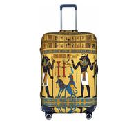 LEVNDIEJ Ancient Egypt Tribe Series Print Suitcase Covers For Luggage Elastic Luggage Cover Perfect For Travel Business Trips, White, S