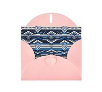 LEVNDIEJ Blue Polynesian Maori Tribal Pattern Print Birthday Cards Blank Note Card Greeting Cards Thank You Card Envelopes For Every Occasion