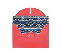 LEVNDIEJ Blue Polynesian Maori Tribal Pattern Print Birthday Cards Blank Note Card Greeting Cards Thank You Card Envelopes For Every Occasion