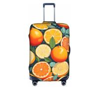 LEVNDIEJ Citrus Fruit Pattern Print Suitcase Covers For Luggage Elastic Luggage Cover Perfect For Travel Business Trips, White, S