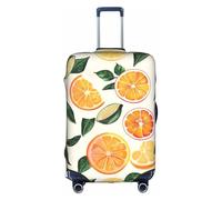 LEVNDIEJ Citrus Fruit Pattern Print Suitcase Covers For Luggage Elastic Luggage Cover Perfect For Travel Business Trips, White, S