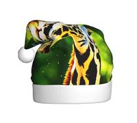 LEVNDIEJ Clever Giraffe Santa Hats Adult,Christmas Hat,Holiday For Unisexxmas Hat For New Year Festive Party
