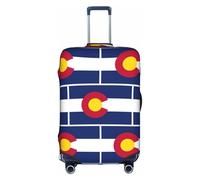 LEVNDIEJ Colorado State Flag Print Suitcase Covers For Luggage Elastic Luggage Cover Perfect For Travel Business Trips, White, XL