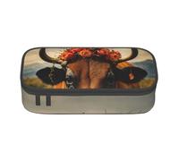 LEVNDIEJ Cute Cow Print Pencil Case Large Capacity Pen Bag Pencil Pouch Box Organizer For College Work Travel