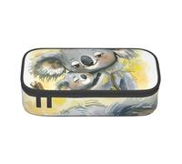 LEVNDIEJ Cute Koala Mom And Baby Print Pencil Case Large Capacity Pen Bag Pencil Pouch Box Organizer For College Work Travel