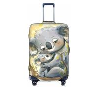 LEVNDIEJ Cute Koala Mom And Baby Print Suitcase Covers For Luggage Elastic Luggage Cover Perfect For Travel Business Trips, White, XL