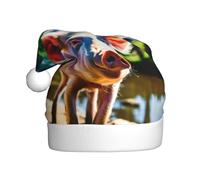 LEVNDIEJ Cute Pig Santa Hats Adult,Christmas Hat,Holiday For Unisexxmas Hat For New Year Festive Party