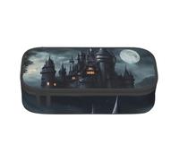 LEVNDIEJ Dark Fairy Tale Castle01 Print Pencil Case Large Capacity Pen Bag Pencil Pouch Box Organizer For College Work Travel