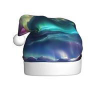LEVNDIEJ Dark Northern Lights Santa Hats Adult,Christmas Hat,Holiday For Unisexxmas Hat For New Year Festive Party