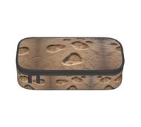 LEVNDIEJ Dinosaur Footprints03 Print Pencil Case Large Capacity Pen Bag Pencil Pouch Box Organizer For College Work Travel