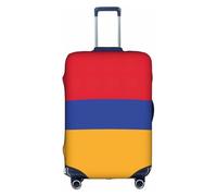 LEVNDIEJ Flag Of Armenia Print Suitcase Covers For Luggage Elastic Luggage Cover Perfect For Travel Business Trips, White, S