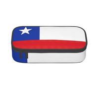 LEVNDIEJ Flag Of Chile Print Pencil Case Large Capacity Pen Bag Pencil Pouch Box Organizer For College Work Travel