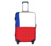 LEVNDIEJ Flag Of Chile Print Suitcase Covers For Luggage Elastic Luggage Cover Perfect For Travel Business Trips, White, L