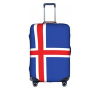 LEVNDIEJ Flag Of Iceland Print Suitcase Covers For Luggage Elastic Luggage Cover Perfect For Travel Business Trips, White, XL