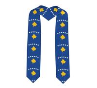 LEVNDIEJ Flag Of Kosovo Print Graduation Stole Graduation Honor Stole Scarf Shawl Graduation Sashes Stoles Unisex, Sharp Corner, One size