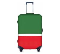 LEVNDIEJ Flag Of The Chechen Republic Print Suitcase Covers For Luggage Elastic Luggage Cover Perfect For Travel Business Trips, White, L