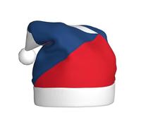 LEVNDIEJ Flag Of The Czech Republic Santa Hats Adult,Christmas Hat,Holiday For Unisexxmas Hat For New Year Festive Party