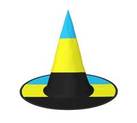 LEVNDIEJ Flag Of The Sultanate Of Burongan Print Halloween Witches Hat Witch Costume Women Cosplay Party Wizard Hat Accessory, Black, 2 PCS