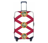 LEVNDIEJ Florida State Flag Print Suitcase Covers For Luggage Elastic Luggage Cover Perfect For Travel Business Trips, White, M