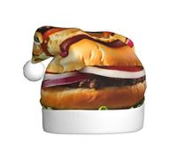 LEVNDIEJ Food Pattern Funny Santa Hats Adult,Christmas Hat,Holiday For Unisexxmas Hat For New Year Festive Party
