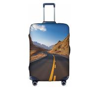 LEVNDIEJ Freeway Highway Road In The Desert Print Suitcase Covers For Luggage Elastic Luggage Cover Perfect For Travel Business Trips, White, L
