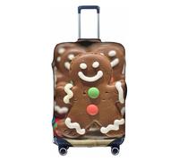 LEVNDIEJ Gingerbread Man Candy Print Suitcase Covers For Luggage Elastic Luggage Cover Perfect For Travel Business Trips, White, L