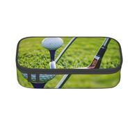 LEVNDIEJ Golf Court Print Pencil Case Large Capacity Pen Bag Pencil Pouch Box Organizer For College Work Travel