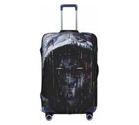 LEVNDIEJ Hacker Era Print Suitcase Covers For Luggage Elastic Luggage Cover Perfect For Travel Business Trips, White, S