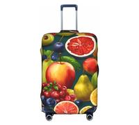LEVNDIEJ Healthy Food Print Suitcase Covers For Luggage Elastic Luggage Cover Perfect For Travel Business Trips, White, S