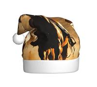LEVNDIEJ Horse Stripes Pattern Santa Hats Adult,Christmas Hat,Holiday For Unisexxmas Hat For New Year Festive Party