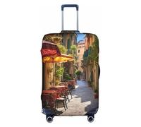 LEVNDIEJ Italian Street Print Suitcase Covers For Luggage Elastic Luggage Cover Perfect For Travel Business Trips, White, XL