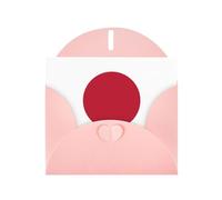 LEVNDIEJ Japanese Flag Print Birthday Cards Blank Note Card Greeting Cards Thank You Card Envelopes For Every Occasion