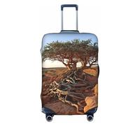 LEVNDIEJ Llama Cactus Desert Plant Print Suitcase Covers For Luggage Elastic Luggage Cover Perfect For Travel Business Trips, White, XL