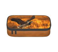 LEVNDIEJ Loon Nature Bird Print Pencil Case Large Capacity Pen Bag Pencil Pouch Box Organizer For College Work Travel