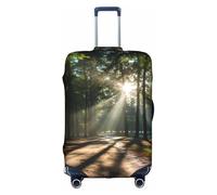 LEVNDIEJ Morning Sunlight In Wilderness Print Suitcase Covers For Luggage Elastic Luggage Cover Perfect For Travel Business Trips, White, XL