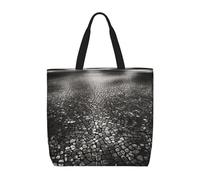 LEVNDIEJ Mosaic Black Shadow Print Tote Bag For Women Large Reusable Grocery Shopping Tote Bags With Zipper For Work Travel