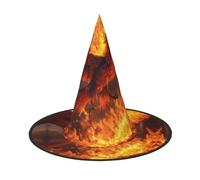 LEVNDIEJ Phoenix Print Halloween Witches Hat Witch Costume Women Cosplay Party Wizard Hat Accessory For Women
