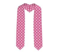 LEVNDIEJ Pink Diamond Pattern Print Graduation Stole Graduation Honor Stole Scarf Shawl Graduation Sashes Stoles Unisex, Sharp Corner, One size