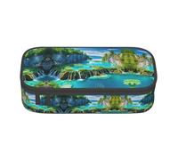 LEVNDIEJ Plitvice Lakes National Park Print Pencil Case Large Capacity Pen Bag Pencil Pouch Box Organizer For College Work Travel