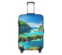 LEVNDIEJ Plitvice Lakes National Park Print Suitcase Covers For Luggage Elastic Luggage Cover Perfect For Travel Business Trips, White, S
