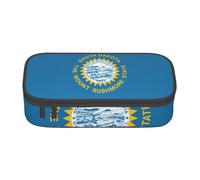 LEVNDIEJ South Dakota Flag Print Pencil Case Large Capacity Pen Bag Pencil Pouch Box Organizer For College Work Travel