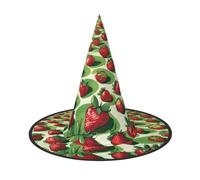 LEVNDIEJ Strawberry Fields 01 Print Halloween Witches Hat Witch Costume Women Cosplay Party Wizard Hat Accessory For Women