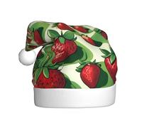 LEVNDIEJ Strawberry Fields 01 Santa Hats Adult,Christmas Hat,Holiday For Unisexxmas Hat For New Year Festive Party