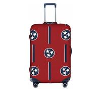 LEVNDIEJ Tennessee State Flag Print Suitcase Covers For Luggage Elastic Luggage Cover Perfect For Travel Business Trips, White, XL