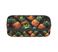 LEVNDIEJ Tropical Theme Pineapple Fruit Pattern Print Pencil Case Large Capacity Pen Bag Pencil Pouch Box Organizer For College Work Travel