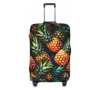 LEVNDIEJ Tropical Theme Pineapple Fruit Pattern Print Suitcase Covers For Luggage Elastic Luggage Cover Perfect For Travel Business Trips, White, M