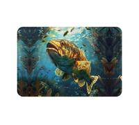 LEVNDIEJ Underwater World Hd Fish Print Welcome Door Mat Outdoor Doormats Indoor Entrance Floor Mats,for Front Back Door,Garage