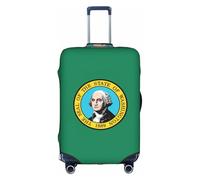 LEVNDIEJ Washington Flag Print Suitcase Covers For Luggage Elastic Luggage Cover Perfect For Travel Business Trips, White, S