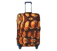 LEVNDIEJ Wine Cork Print Suitcase Covers For Luggage Elastic Luggage Cover Perfect For Travel Business Trips, White, L